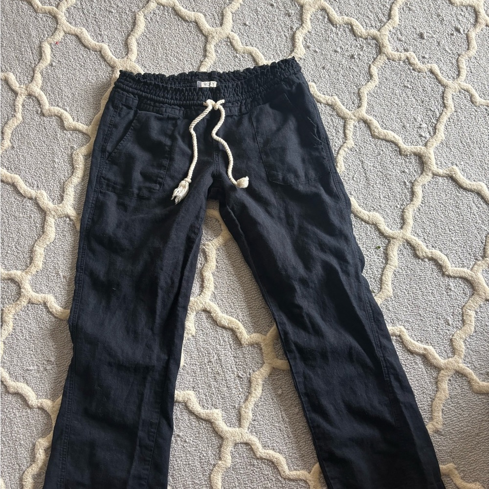 Roxy Navy Textured Pants